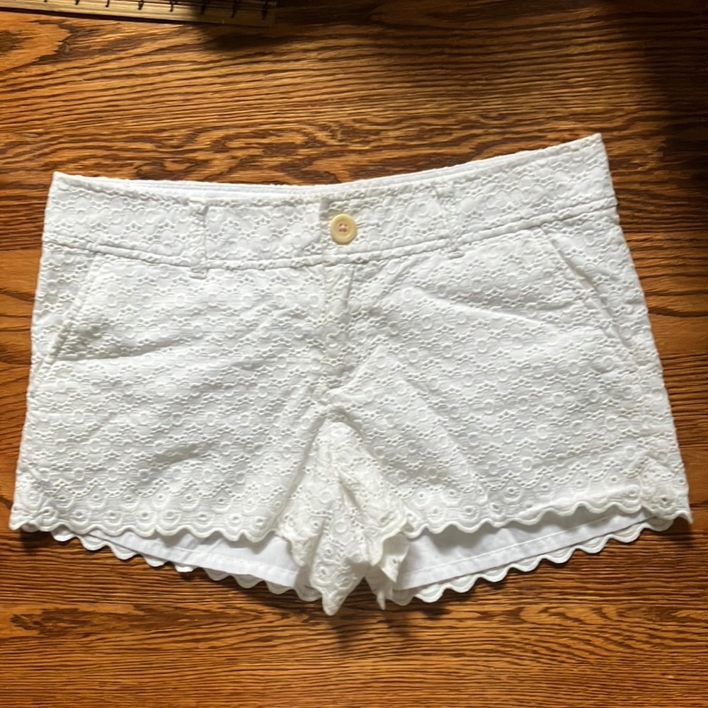 Lilly Pulitzer White Eyelet Shorts